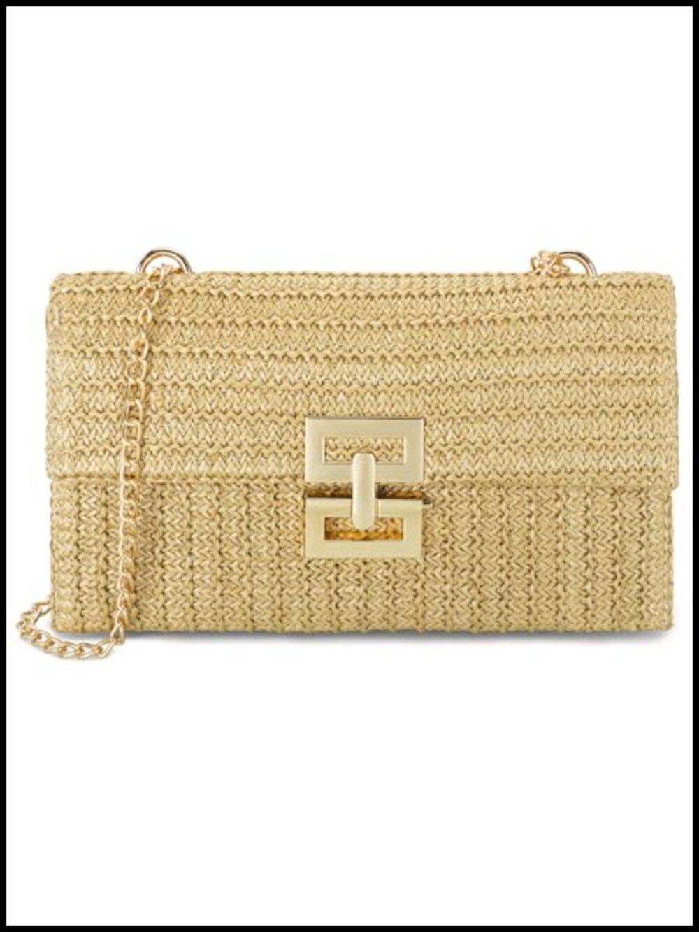 Straw Clutch Purse for Women Woven Beach Bag Crossbody Rattan Shoulder Bag